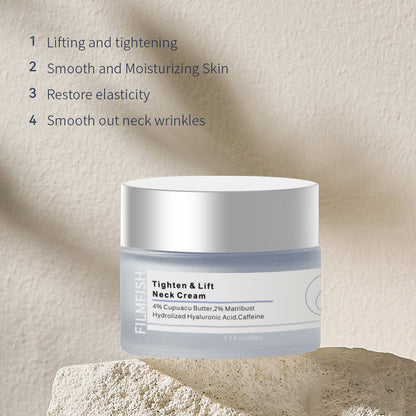 FILMFISH Neck Firming Cream - Anti-Aging Neck Cream for Tightening and Wrinkles for an Even Skin Tone and Neck Lift